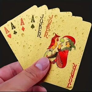 1 Deck Golden Dragon Waterproof Playing Cards, Premium Plastic Polymer